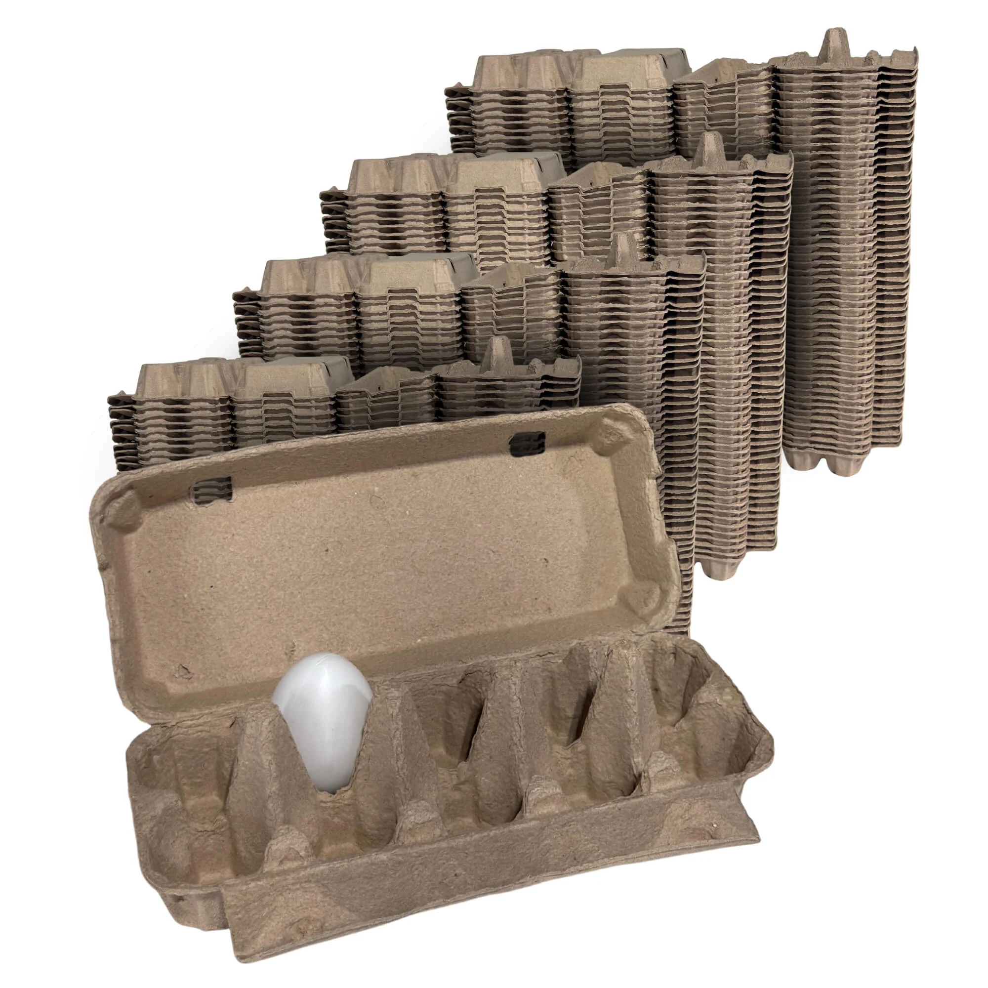 10-Egg Cartons - Natural Pulp, Flat Top Blank - Image 10