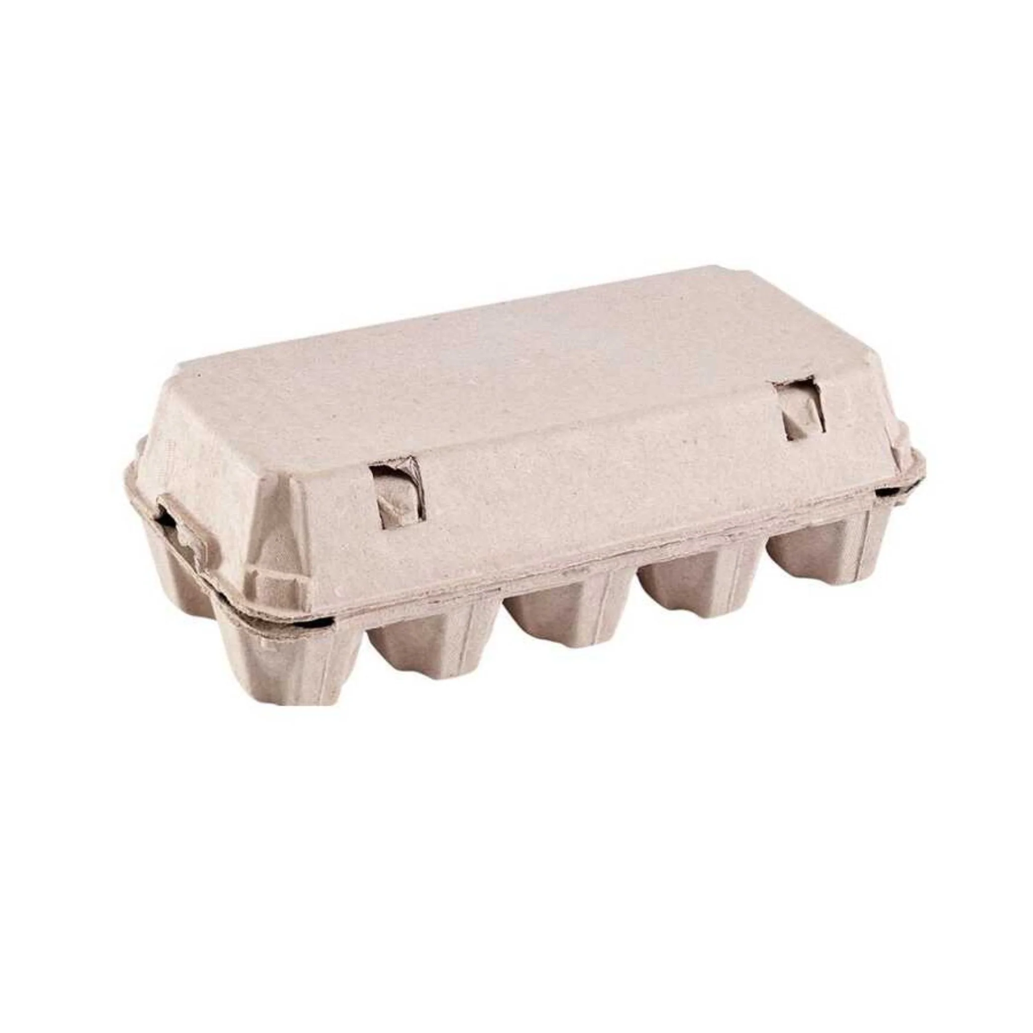 10-Egg Cartons - Natural Pulp, Flat Top Blank - Image 2