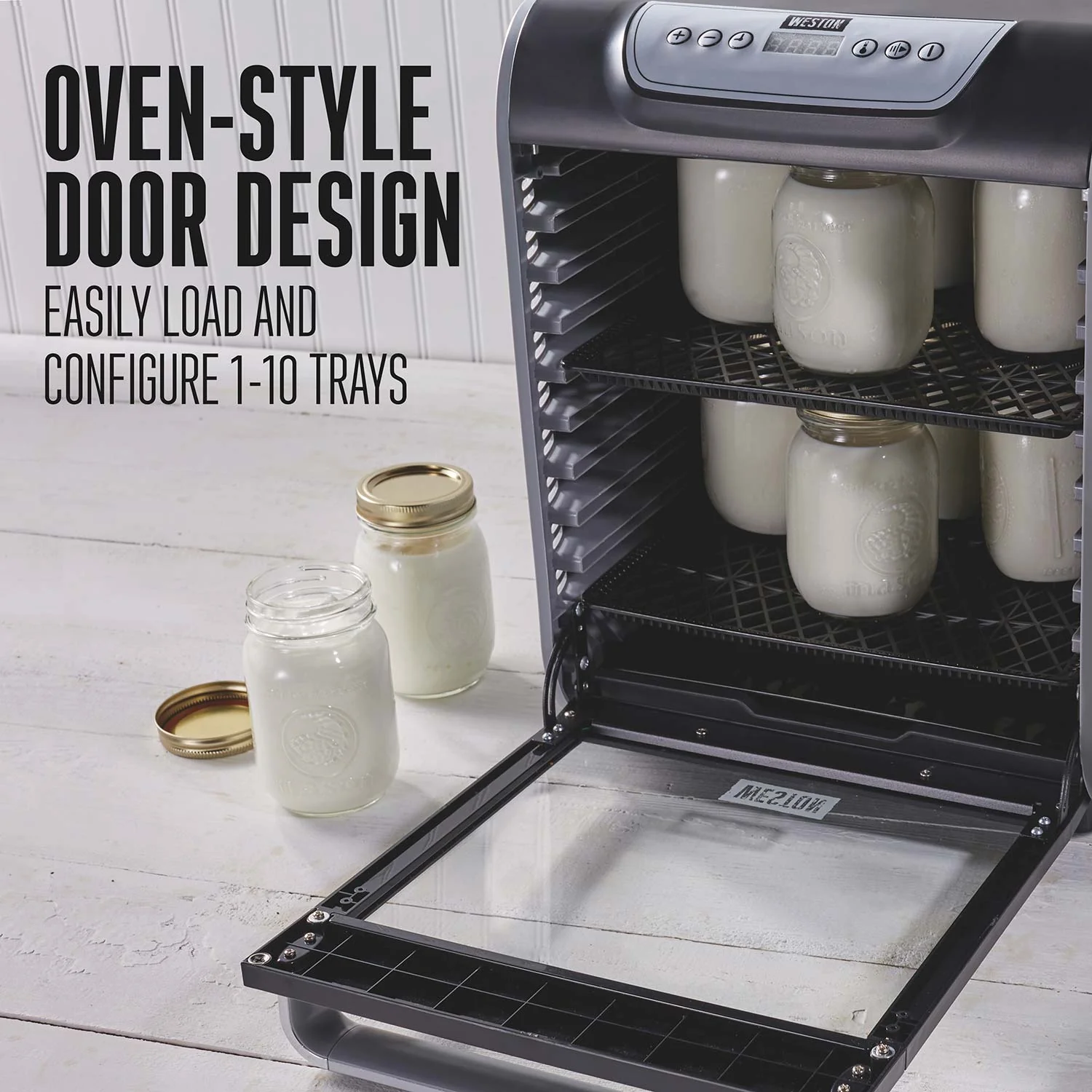 10-Tray Digital Food Dehydrator With Oven-Style Door - Image 6