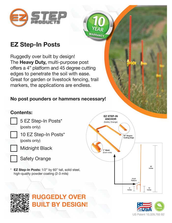 EZ STEP-IN POSTS, SUNSET ORANGE - Image 6