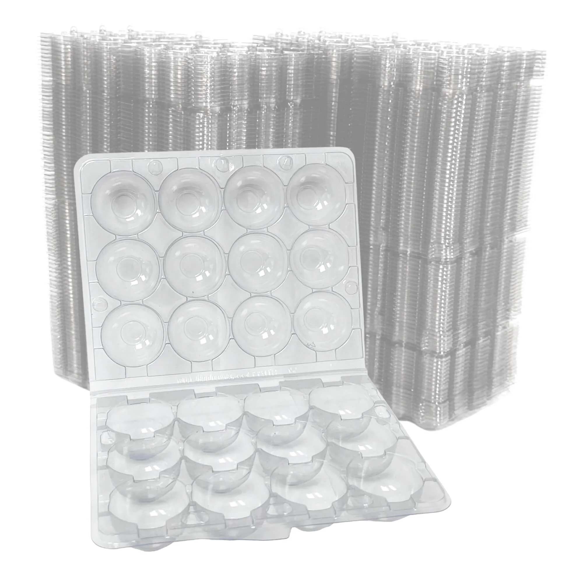 12-Egg Carton (Quail) - Clear Plastic - Image 10