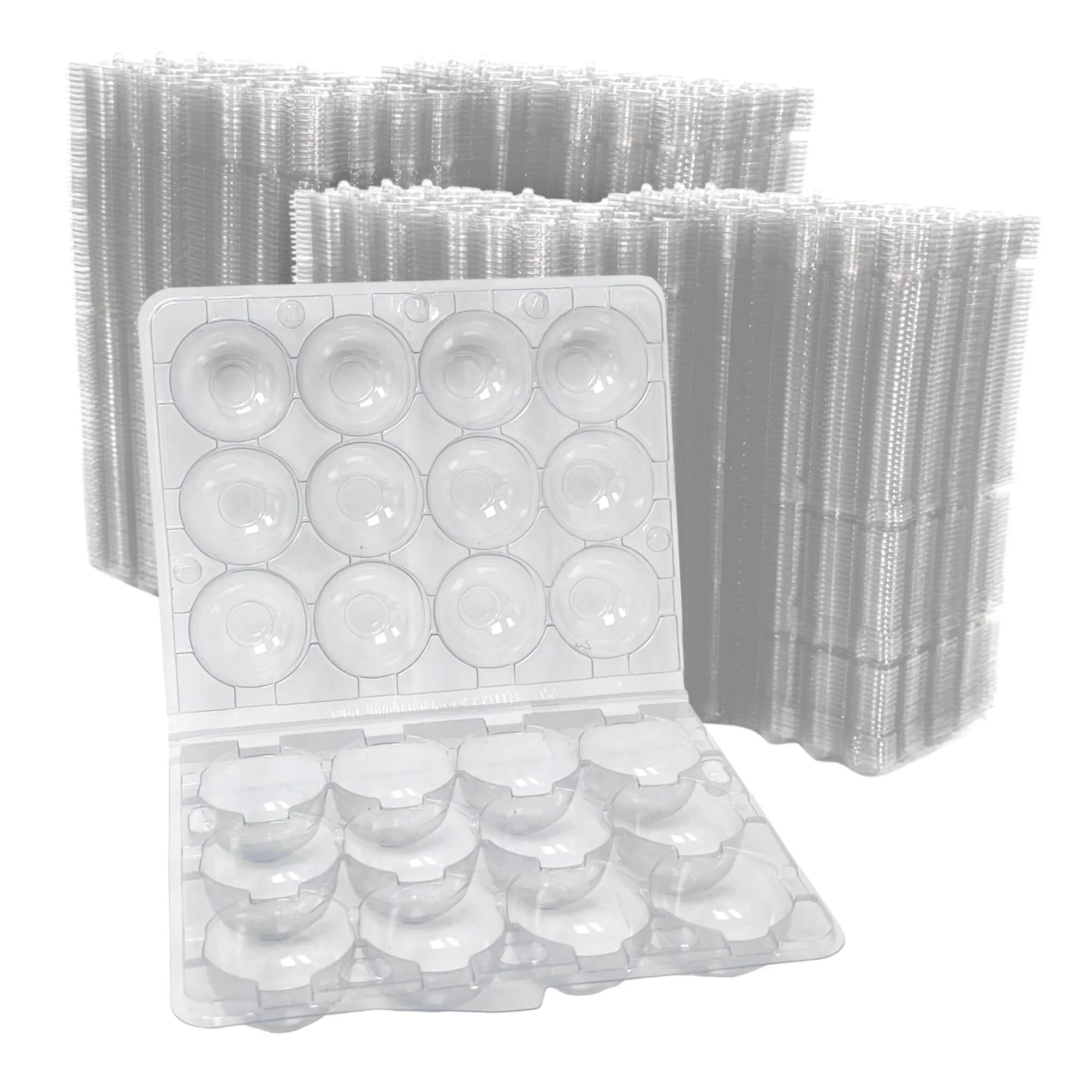 12-Egg Carton (Quail) - Clear Plastic - Image 11