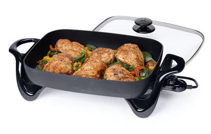 16" Electric Skillet w/Glass Cover - Image 2