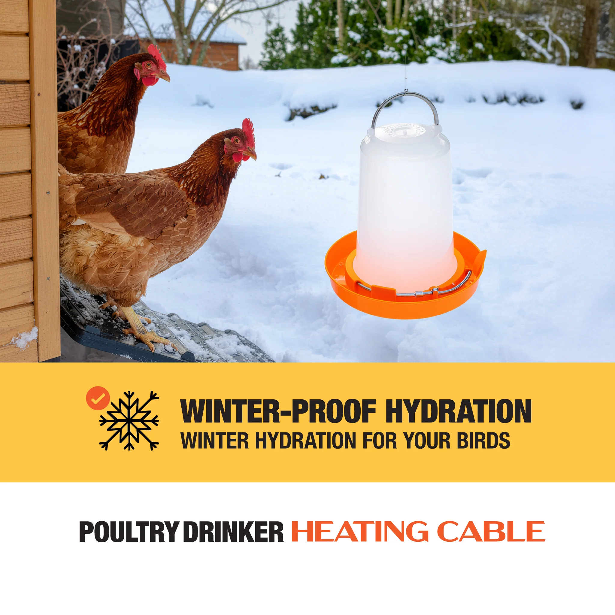 16" Poultry Drinker Heater Cable - 12W - Image 5