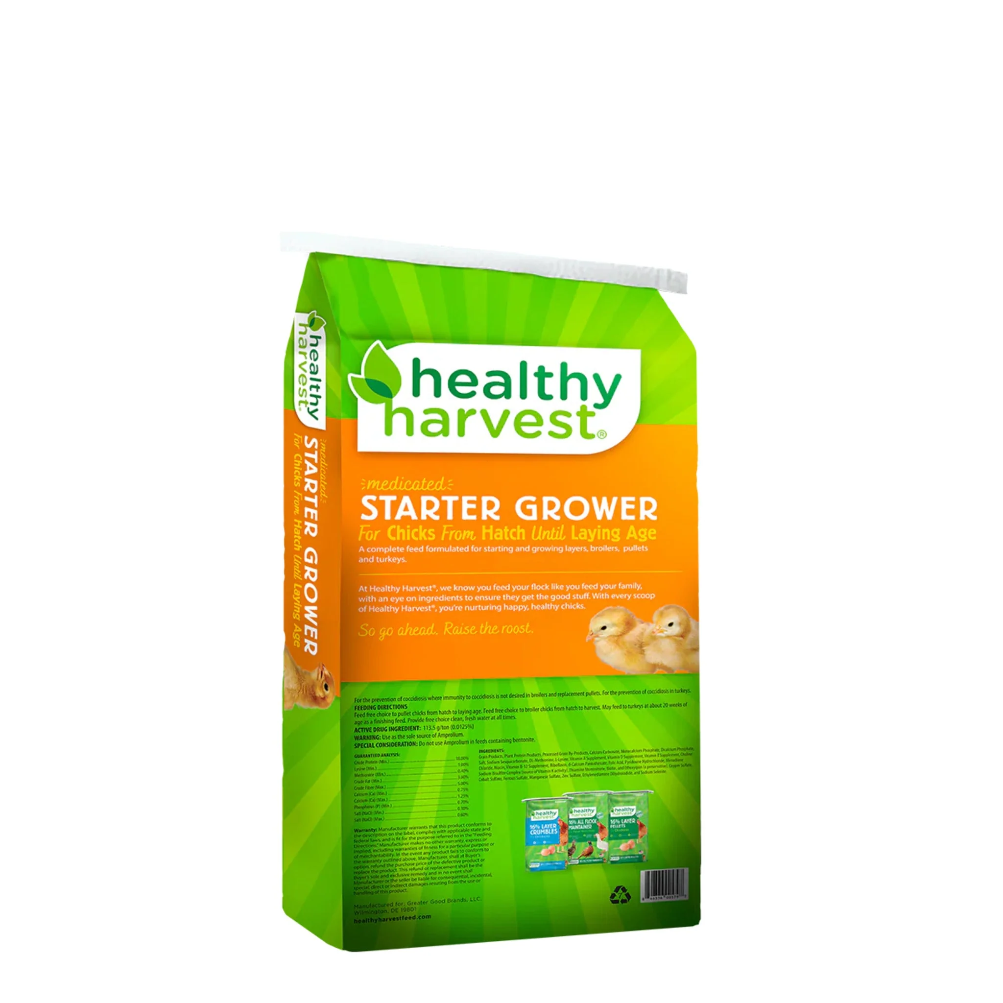 18% Healthy Harvest Medicated Starter/Grower - 5 lb - Image 2