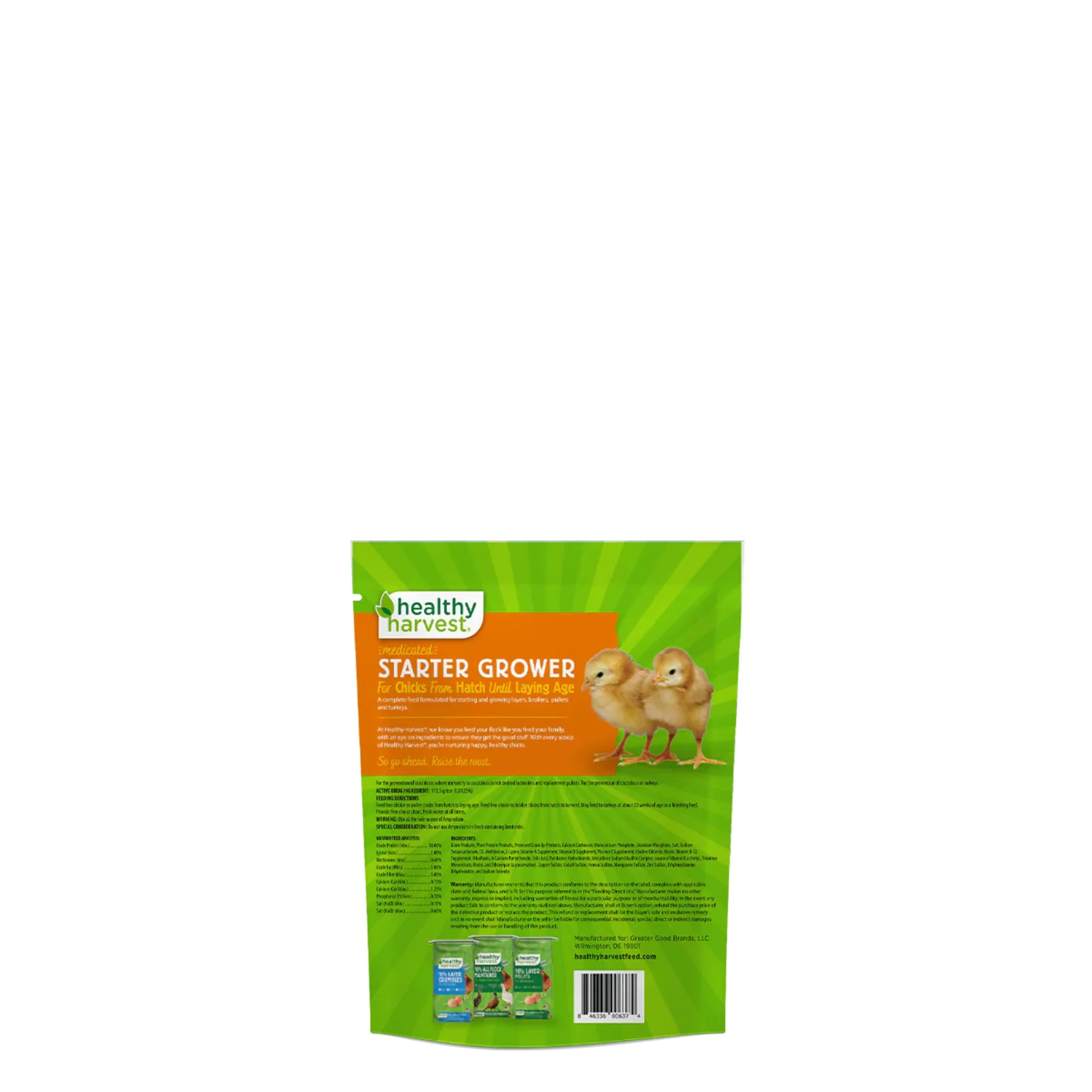 18% Healthy Harvest Medicated Starter/Grower - 5 lb - Image 4