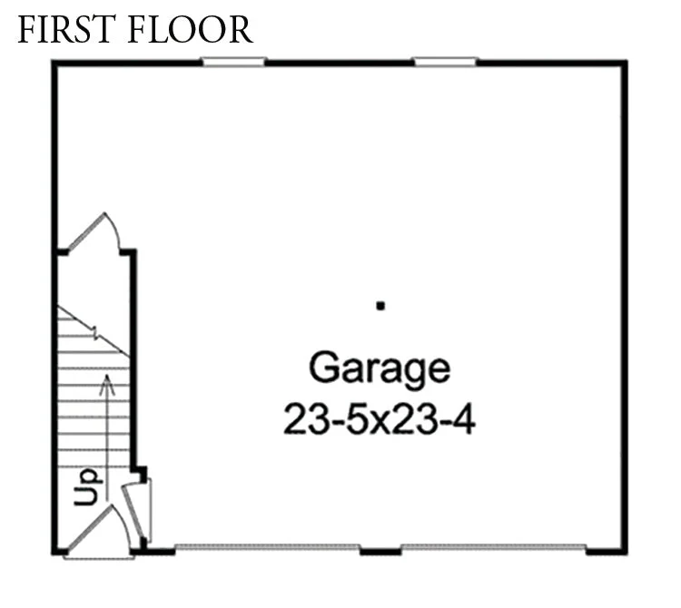 Justine Creek Studio 2-Car Garage, E-Plan - Image 2