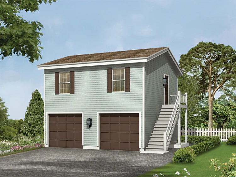 Kalinda 2-Car Garage Apartment With Exterior Entrance, E-Plan