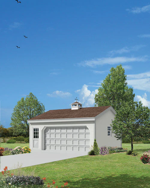 Jelena 2-Car Garage With Cupola, E-Plan