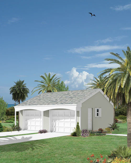 Willamina Reverse Gable 2-Car Garage, E-Plan