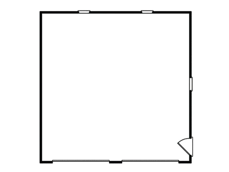 2-Car Western Style/Reverse Gable Garage, E-Plan - Image 2