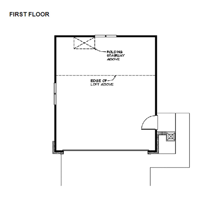 2-Car Garage With Loft, E-Plan - Image 2