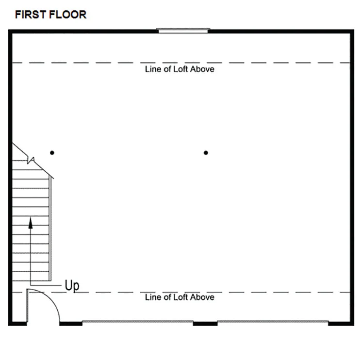 Tiara 2-Car Garage With Loft, E-Plan - Image 2