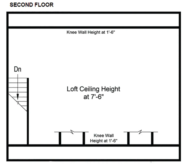 Tiara 2-Car Garage With Loft, E-Plan - Image 3