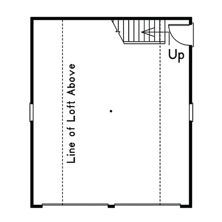 2-Car Gambrel Roof Garage With Loft, E-Plan - Image 2