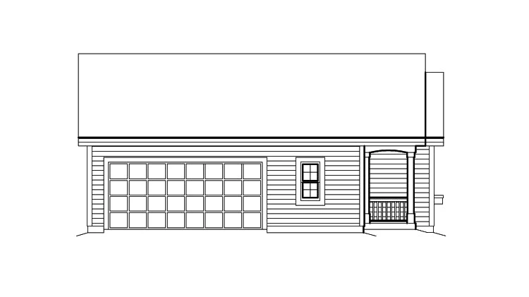 2-Car Garage With Office And Storm Shelter, E-Plan - Image 5