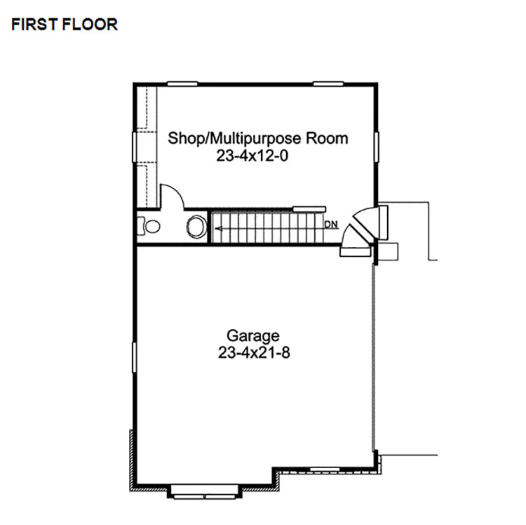 2-Car Garage With Shop And Safety Shelter, E-Plan - Image 2