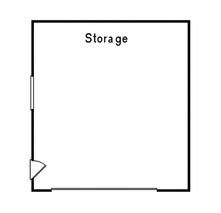 2-Car Garage With Storage Area, E-Plan - Image 2
