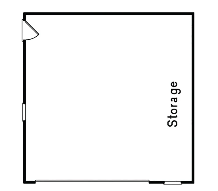2-Car Reverse Gable Garage With Storage, E-Plan - Image 2