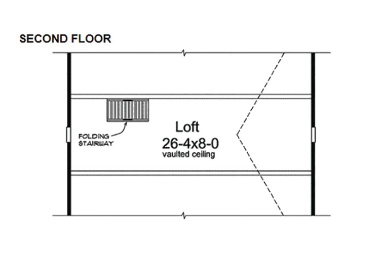 2-Car Garage With Vaulted Loft, E-Plan - Image 3