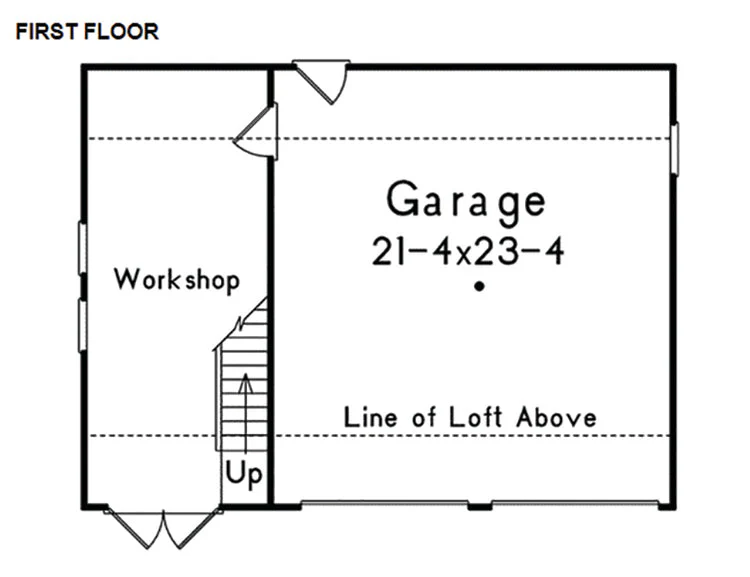 2-Car Garage With Workshop & Loft, E-Plan - Image 3