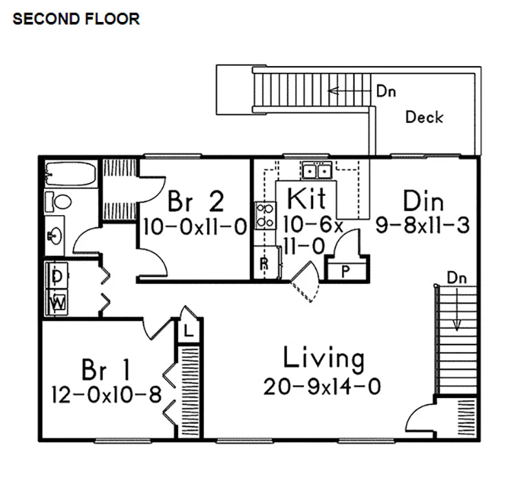 3-Car Garage Apartment, E-Plan - Image 3