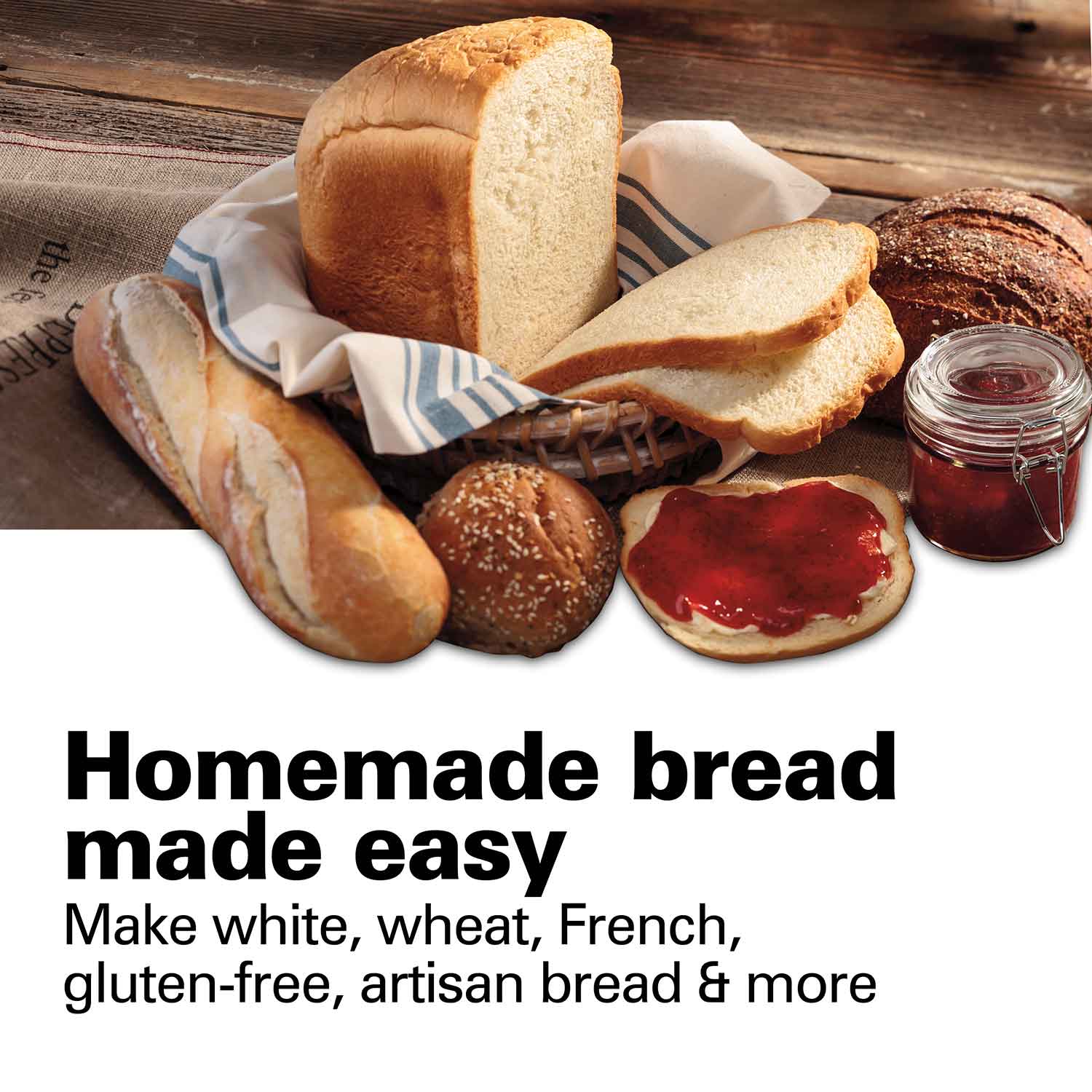 ARTISAN DOUGH & BREAD MAKER, BLACK & STAINLESS - Image 2