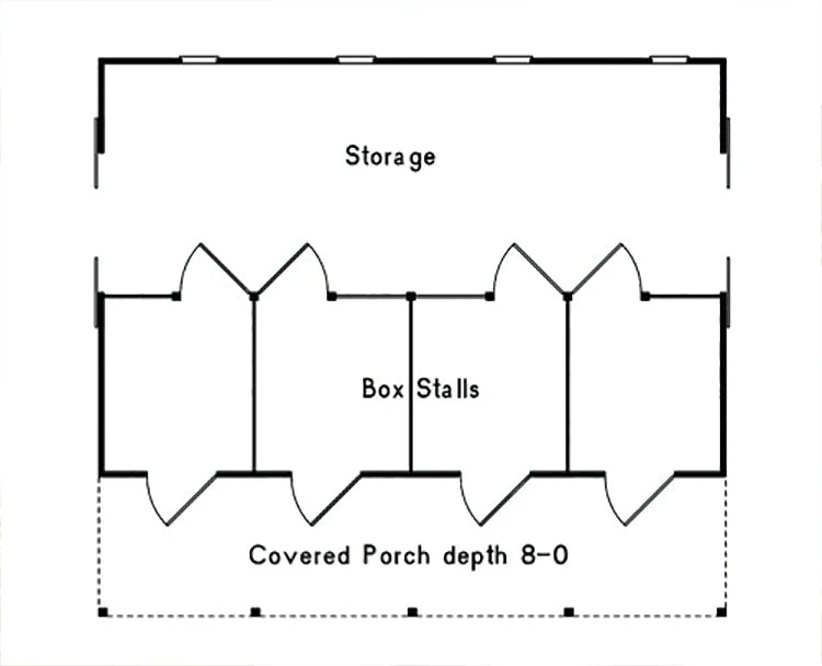 Barnhart Horse Barn, E-Plan - Image 2