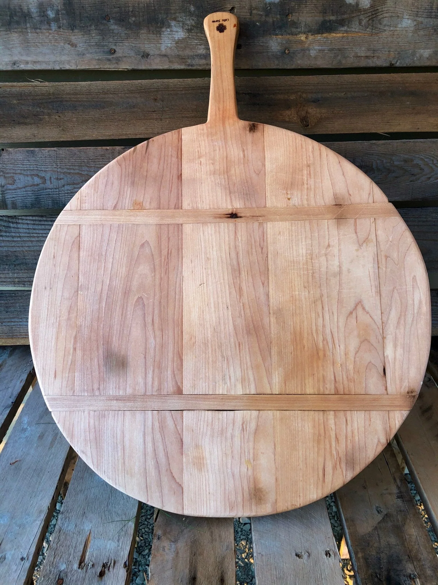 Best Charcuterie Board - Vintage Style Round Maple French Breadboard - Image 2