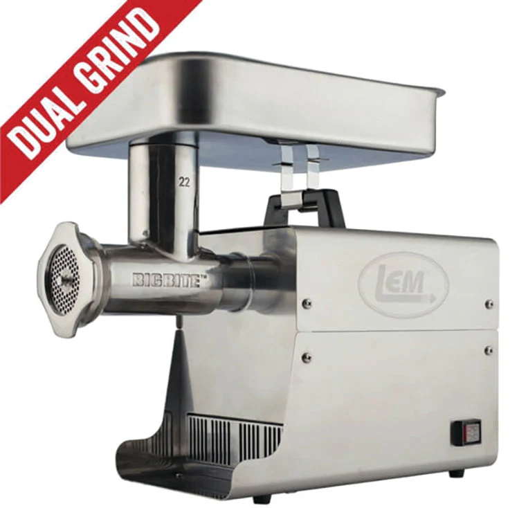 Dual Grind #22 Big Bite Meat Grinder - 1 HP