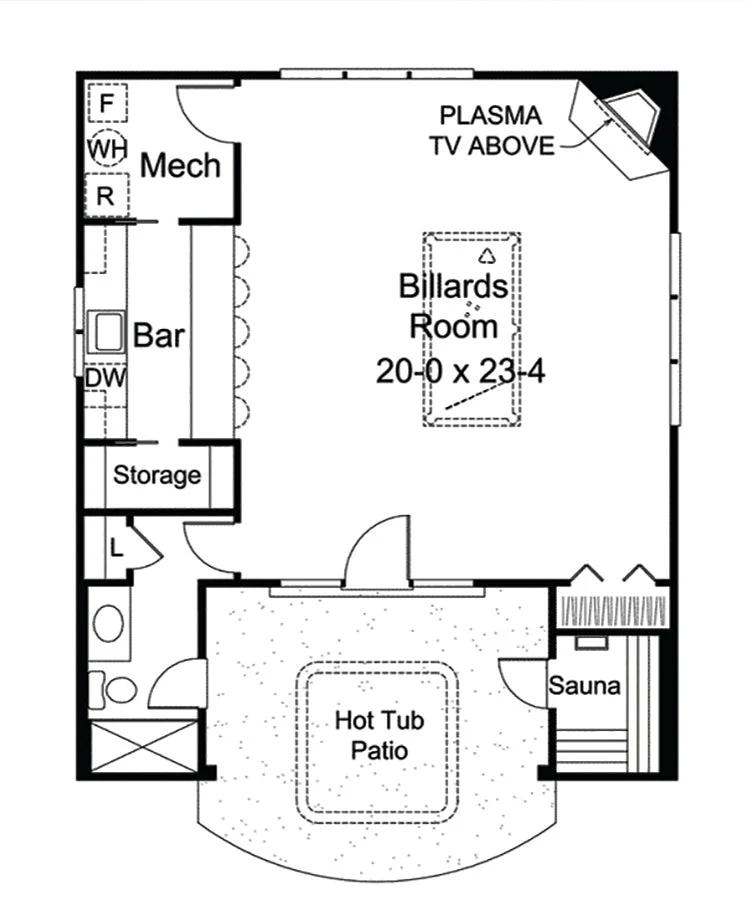 Marisela Billiards Room, E-Plan - Image 2