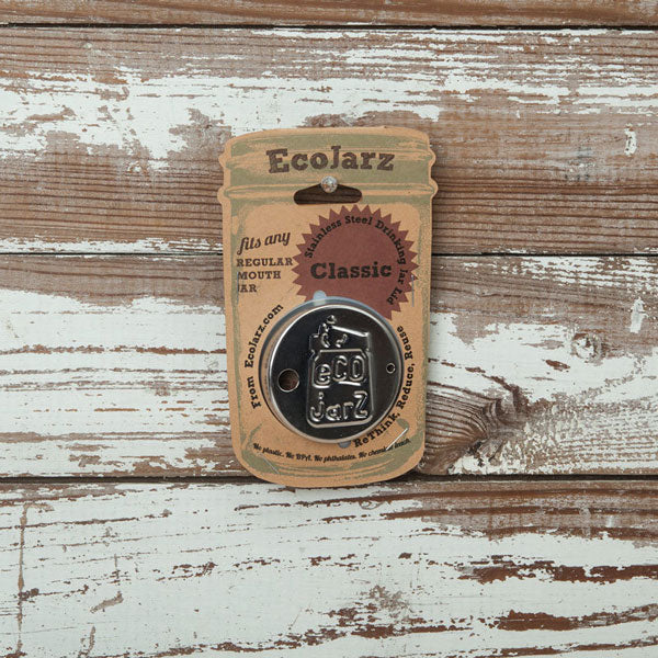 CLASSIC DRINKING JAR LID: REGULAR-MOUTH, STAINLESS STEEL