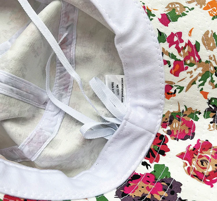 Cotton Sun Hat, Cottage Rose - Image 2