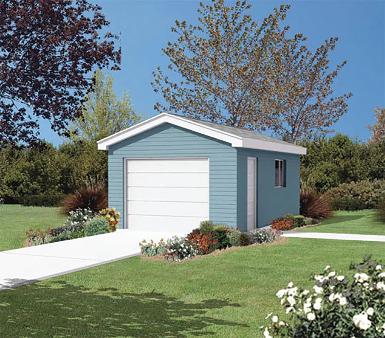 Daylon One-Car Garage, E-Plan
