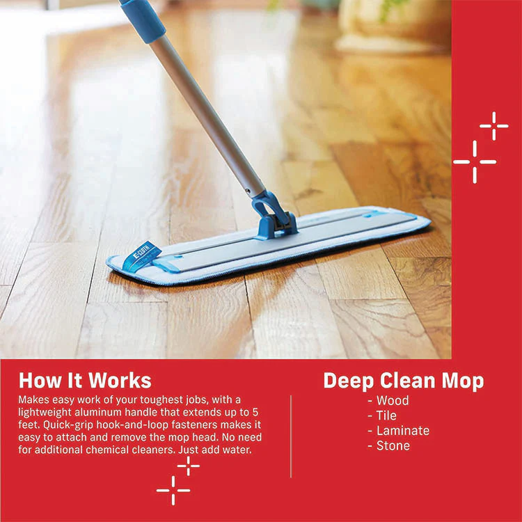 E-Cloth, Deep Clean Mop & Dust Mop Head Set - Image 2