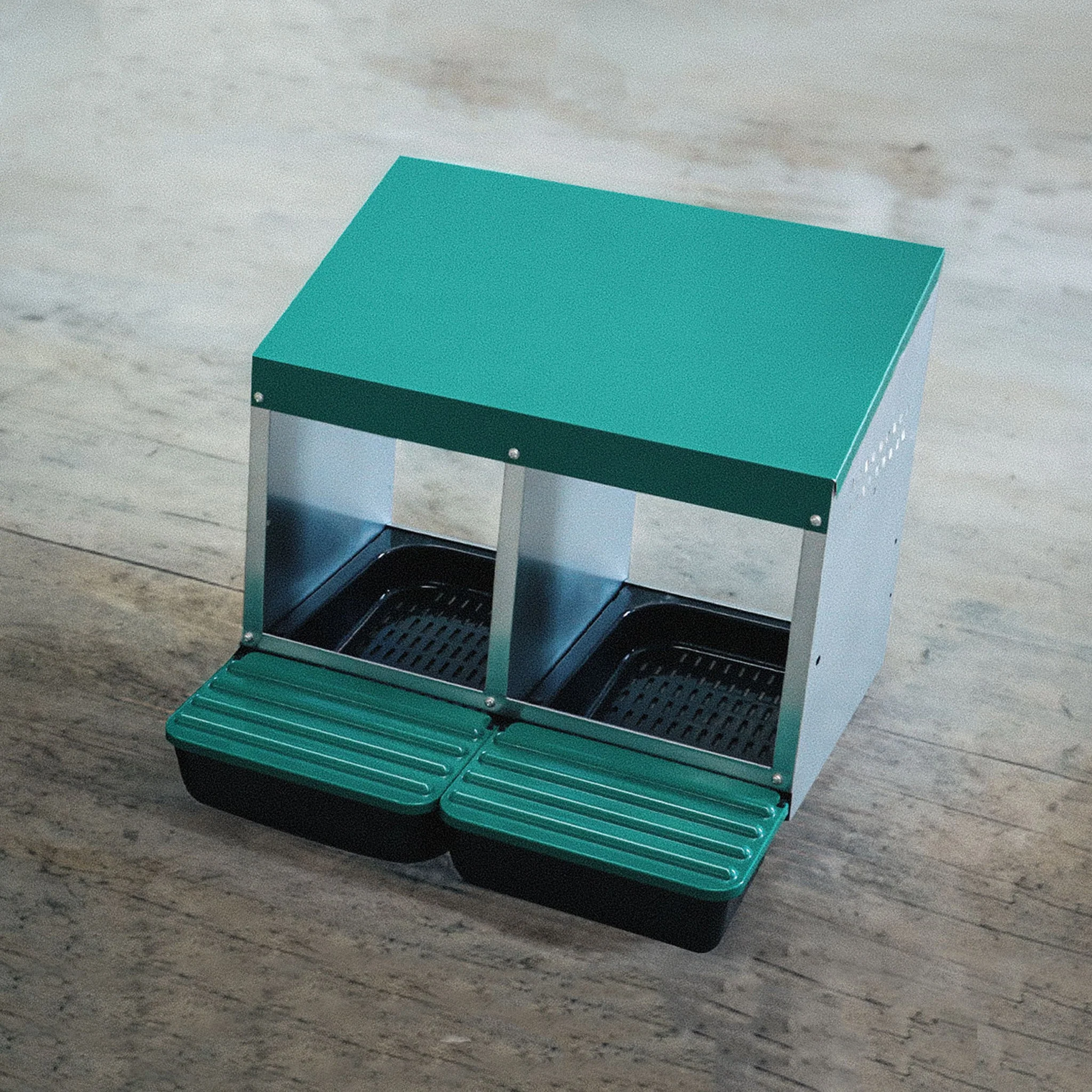 EggHouse Galvanized Nesting Box (Up to 20 Birds) - Image 2
