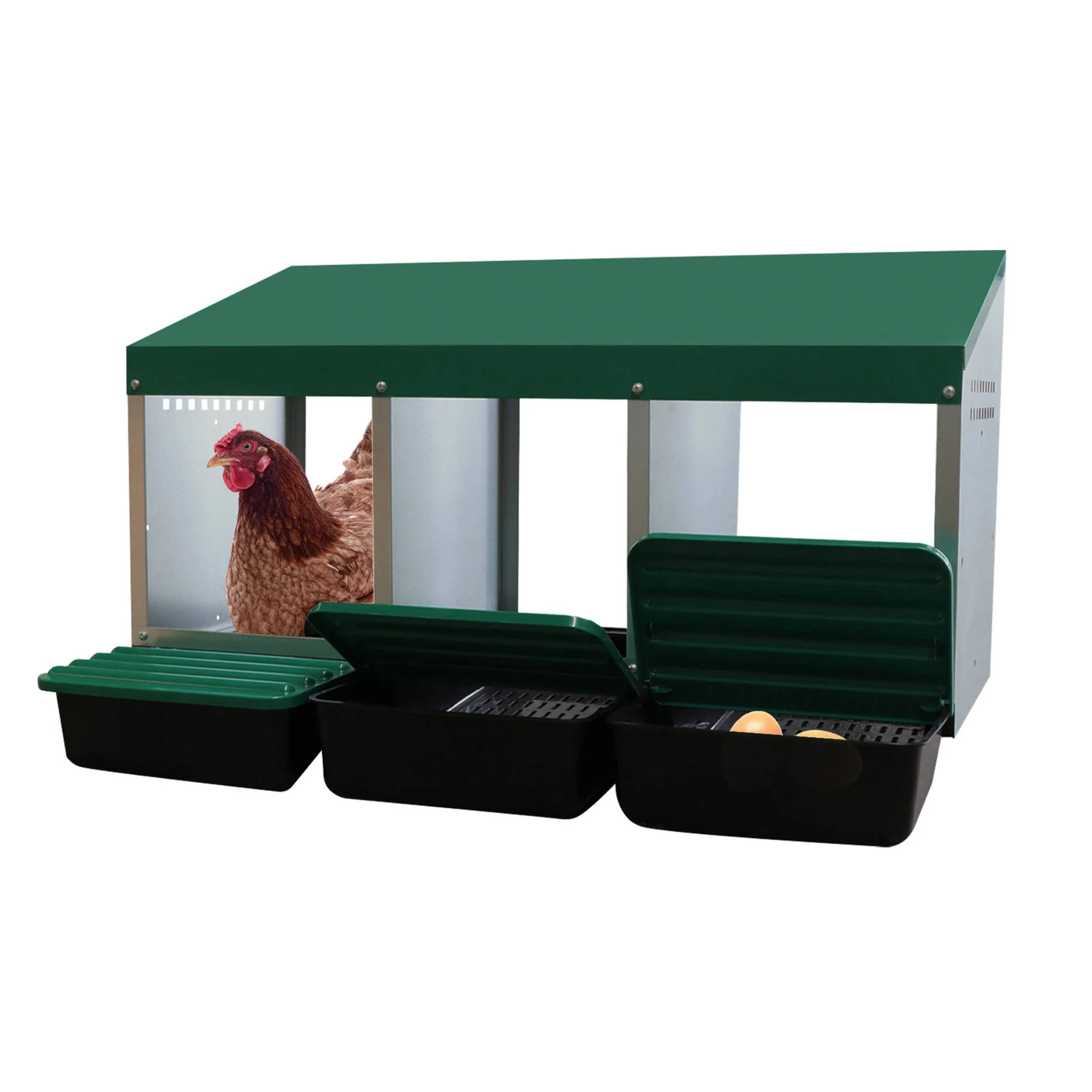 EggHouse Galvanized Nesting Box (Up to 30 Birds) - Image 3