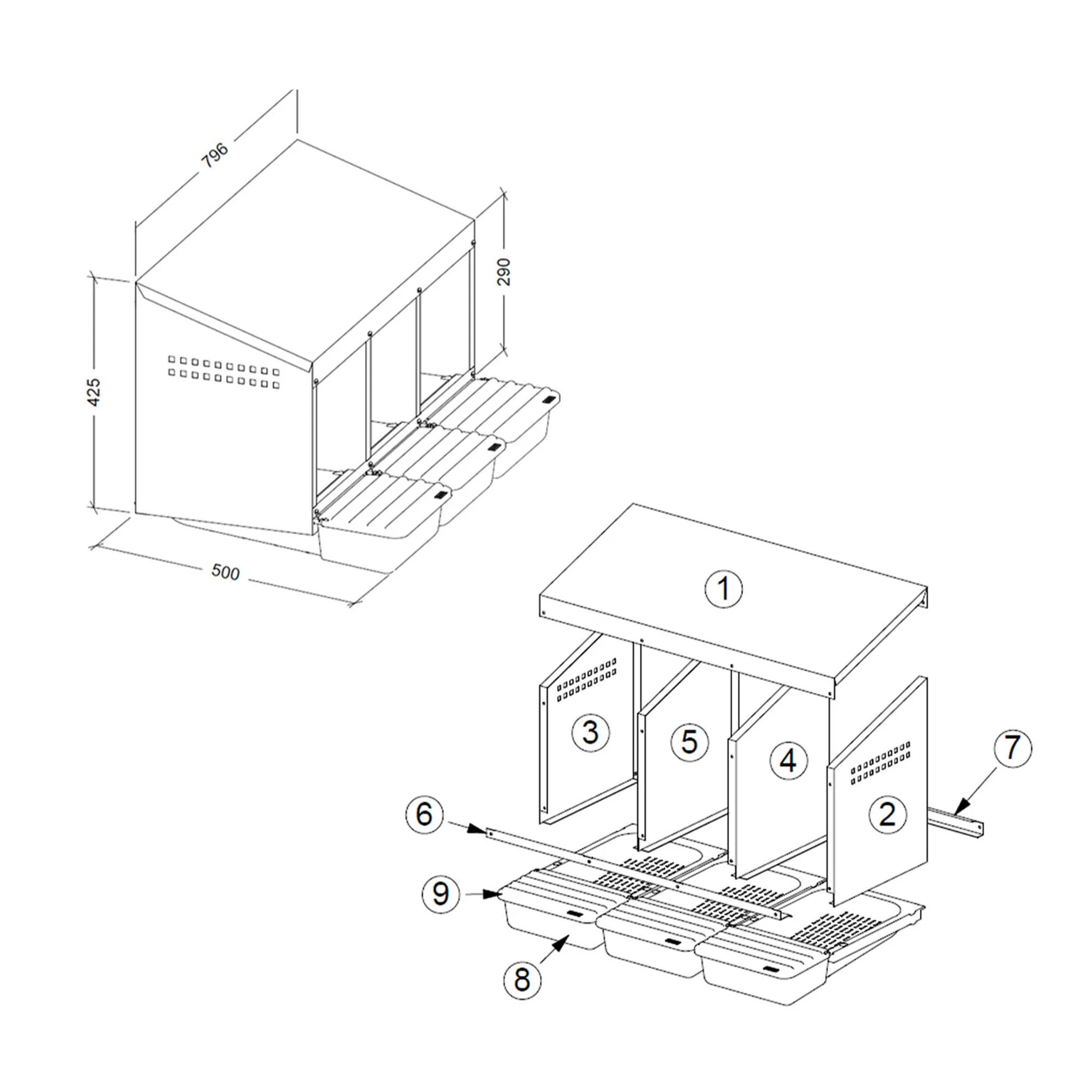 EggHouse Galvanized Nesting Box (Up to 30 Birds) - Image 9