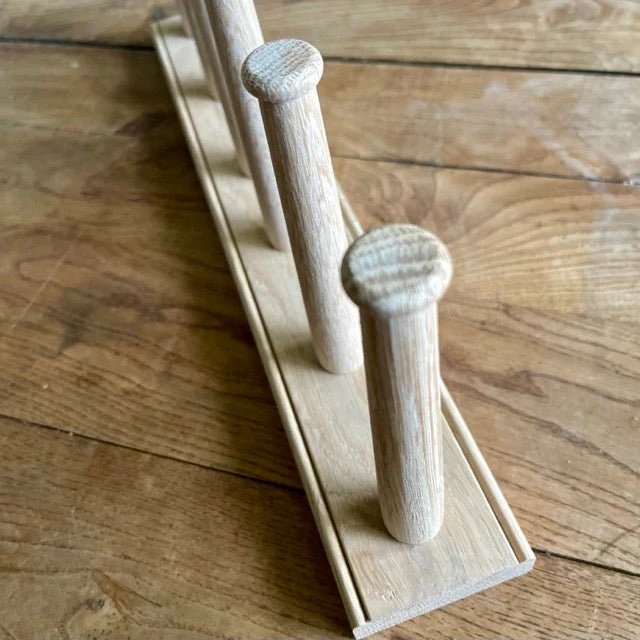 English Wellington Boot Rack - White Oak 2 Pair - Image 2