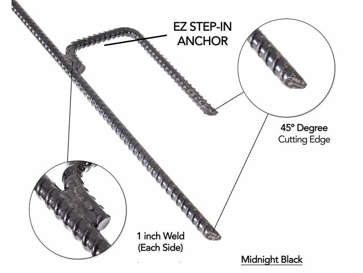 EZ STEP-IN POSTS, MIDNIGHT BLACK - Image 4