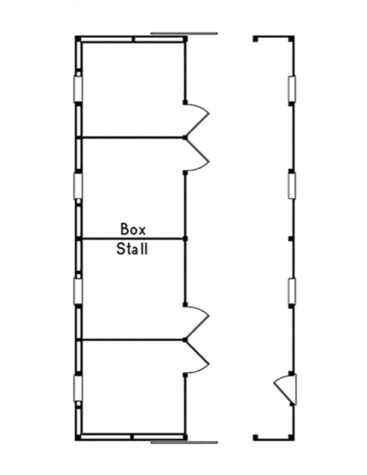Farmville Horse Barn Building, E-Plan - Image 2