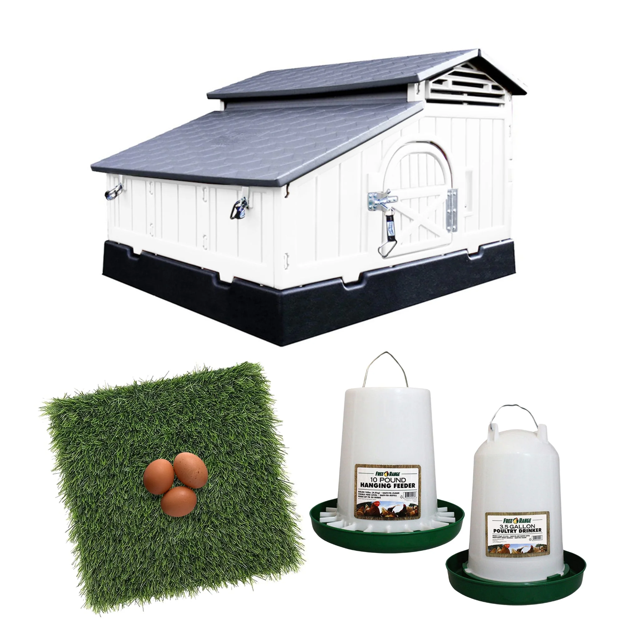 Formex Chicken Coop Kit with Feeder, Waterer, and Nest Box Liners - Image 2