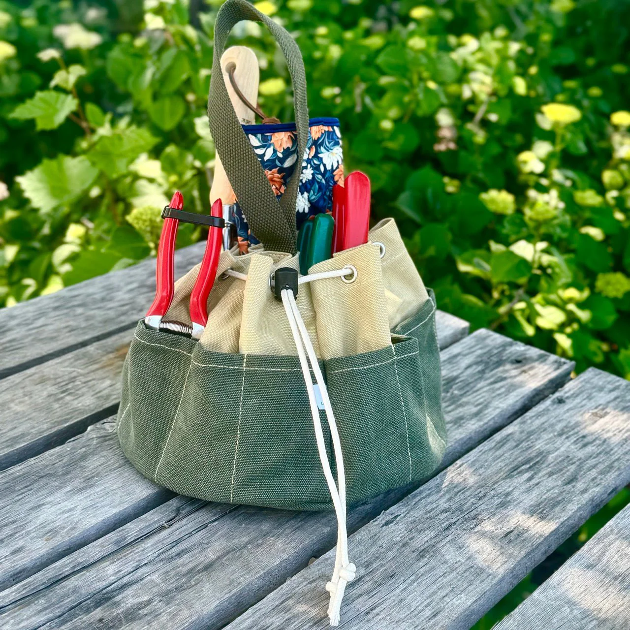 Garden Bucket Bag - Heavy Waxed Canvas - Image 4
