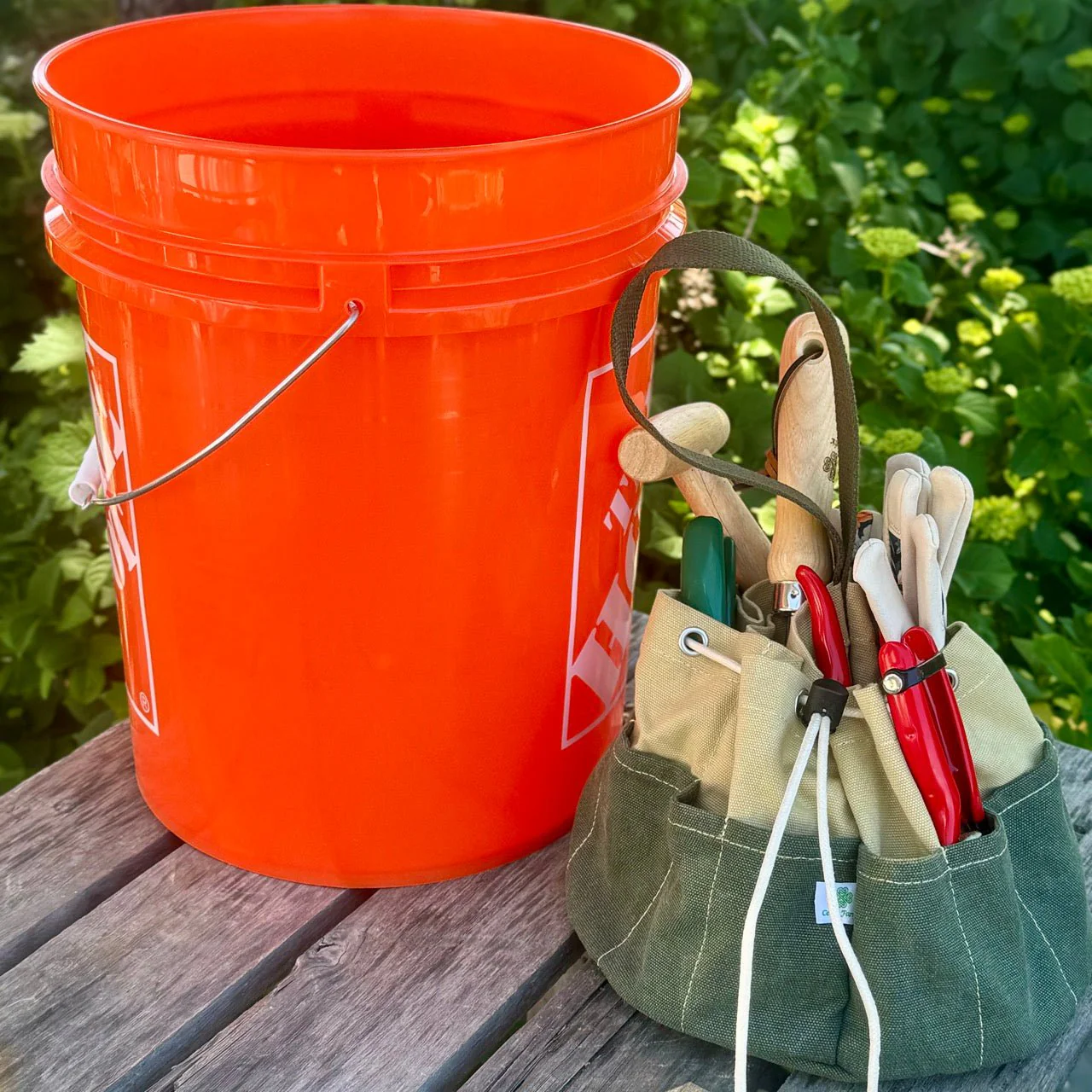 Garden Bucket Bag - Heavy Waxed Canvas - Image 7