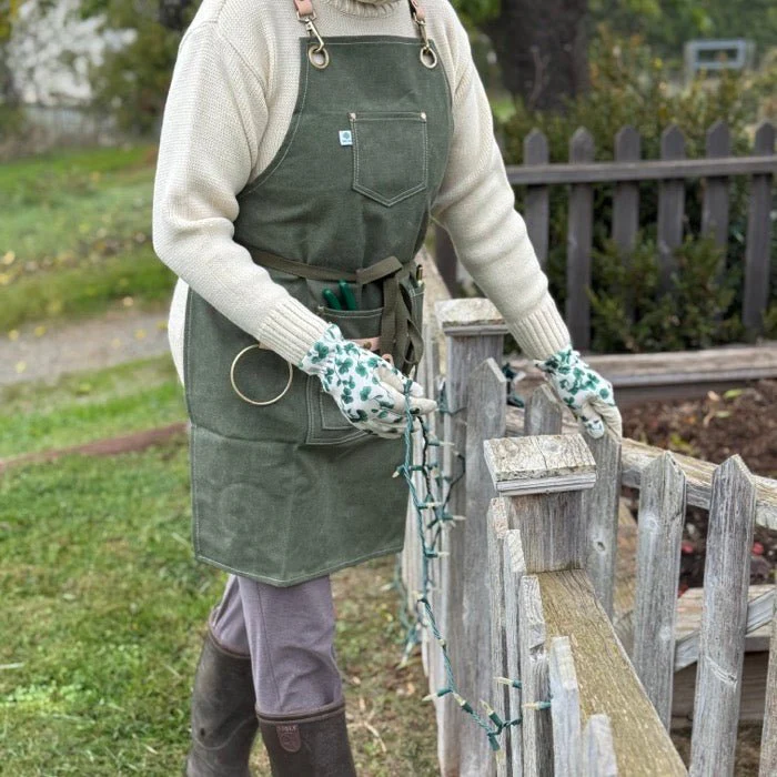 Gardening Apron - Waxed Canvas Apron with Pockets - Image 15