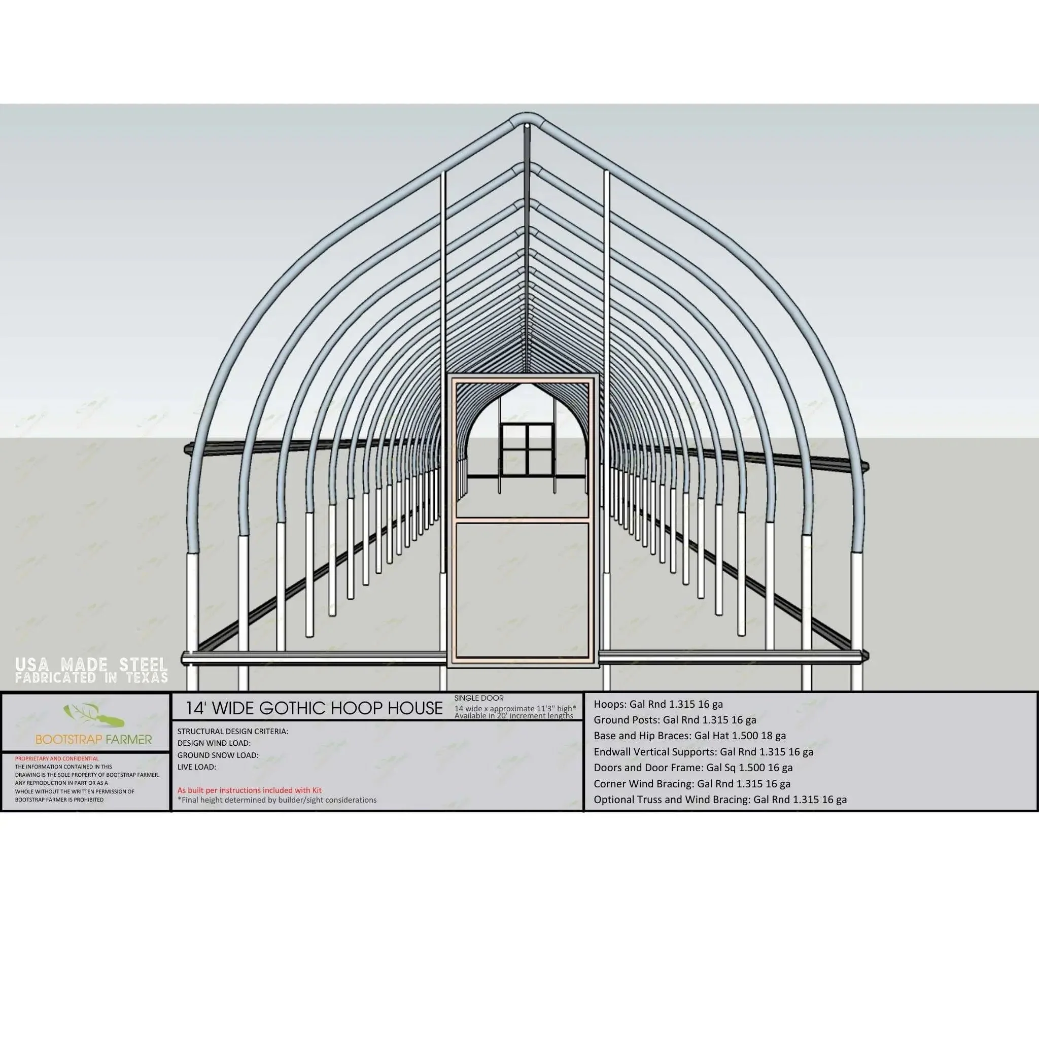 Gothic All-Metal High Tunnel Kit - Image 13