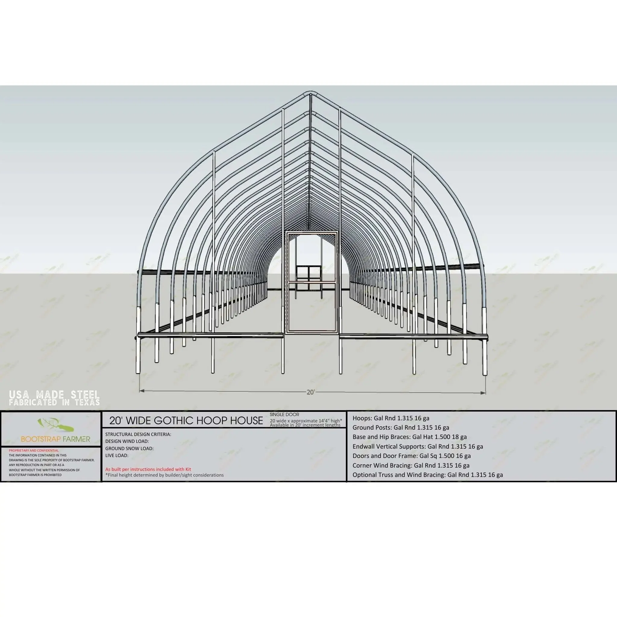 Gothic All-Metal High Tunnel Kit - Image 19