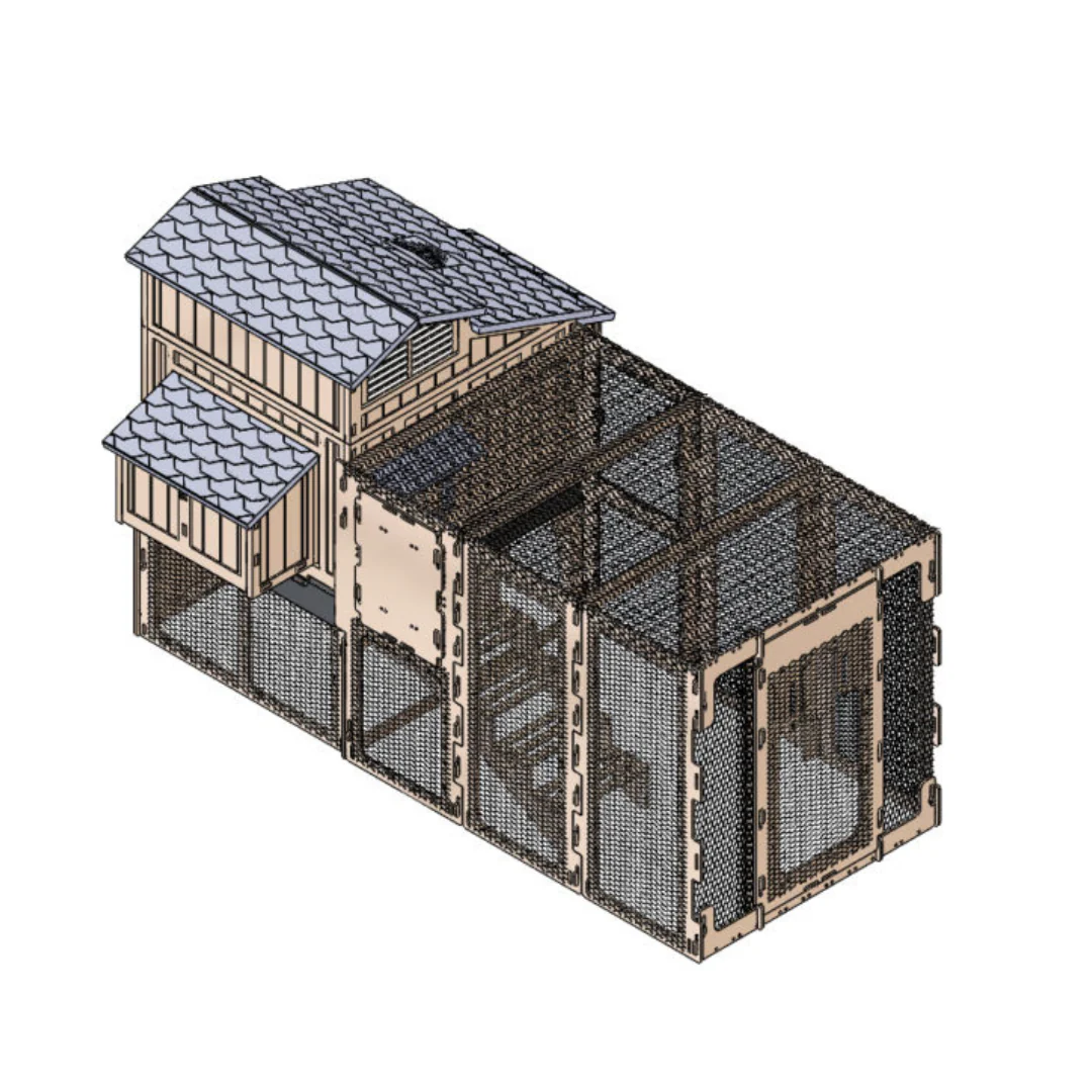 Gray Stand & Runs for Large Snap Lock Chicken Coops by Formex - Image 2