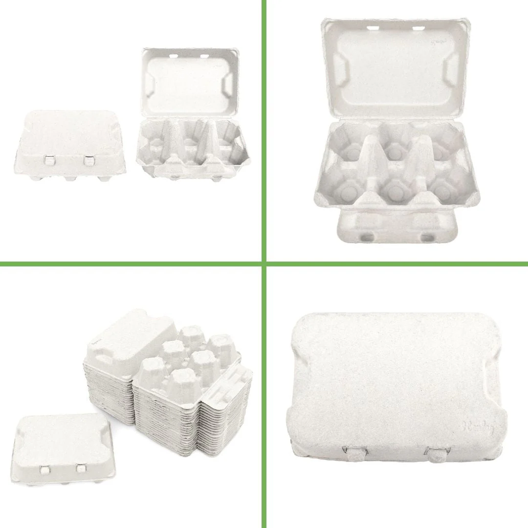 Henlay Duck Egg Cartons - Holds Half Dozen Jumbo Eggs- Blank Flat Top, 2 colors, 20 or 100 - Image 2