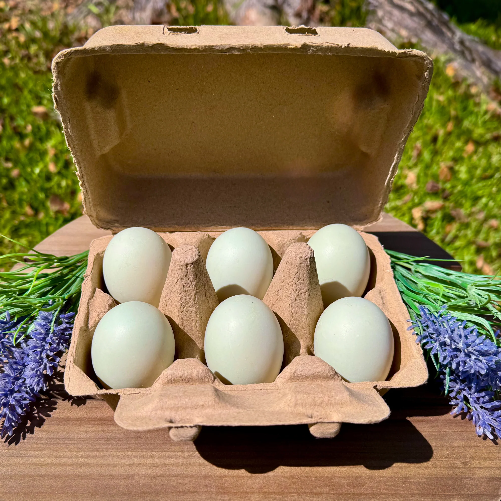 Henlay Duck Egg Cartons - Holds Half Dozen Jumbo Eggs- Blank Flat Top, 2 colors, 20 or 100 - Image 3